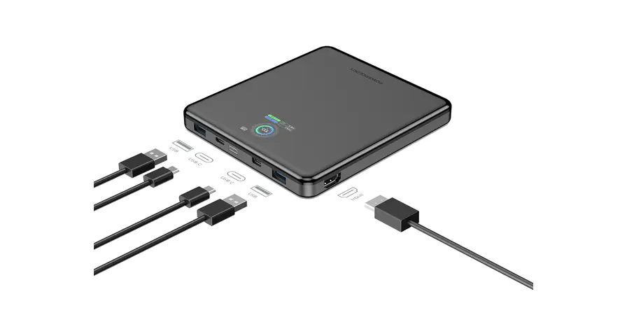 Powerology VoltStream 20000mAh Power Bank - Black